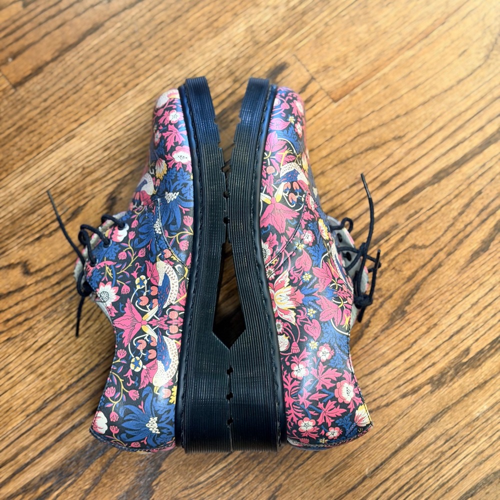 Dr. Martens x Liberty 1461 Strawberry Thief Floral Leather Shoes Size M8 W9 Rare - Picture 7 of 10